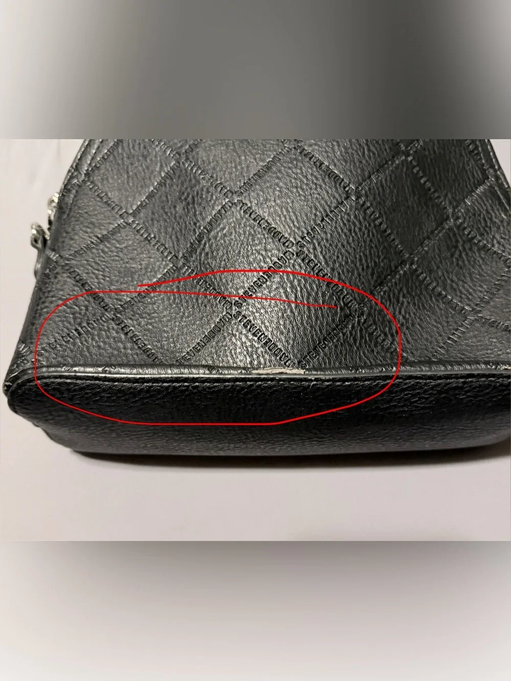 Steve Madden Quilted Crossbody Bag in Black with Chain Strap